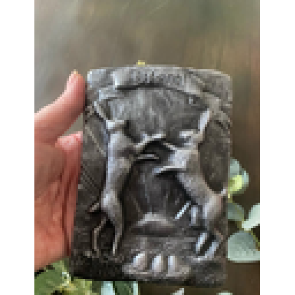 Wall Plaque Ostara Fighting Hares